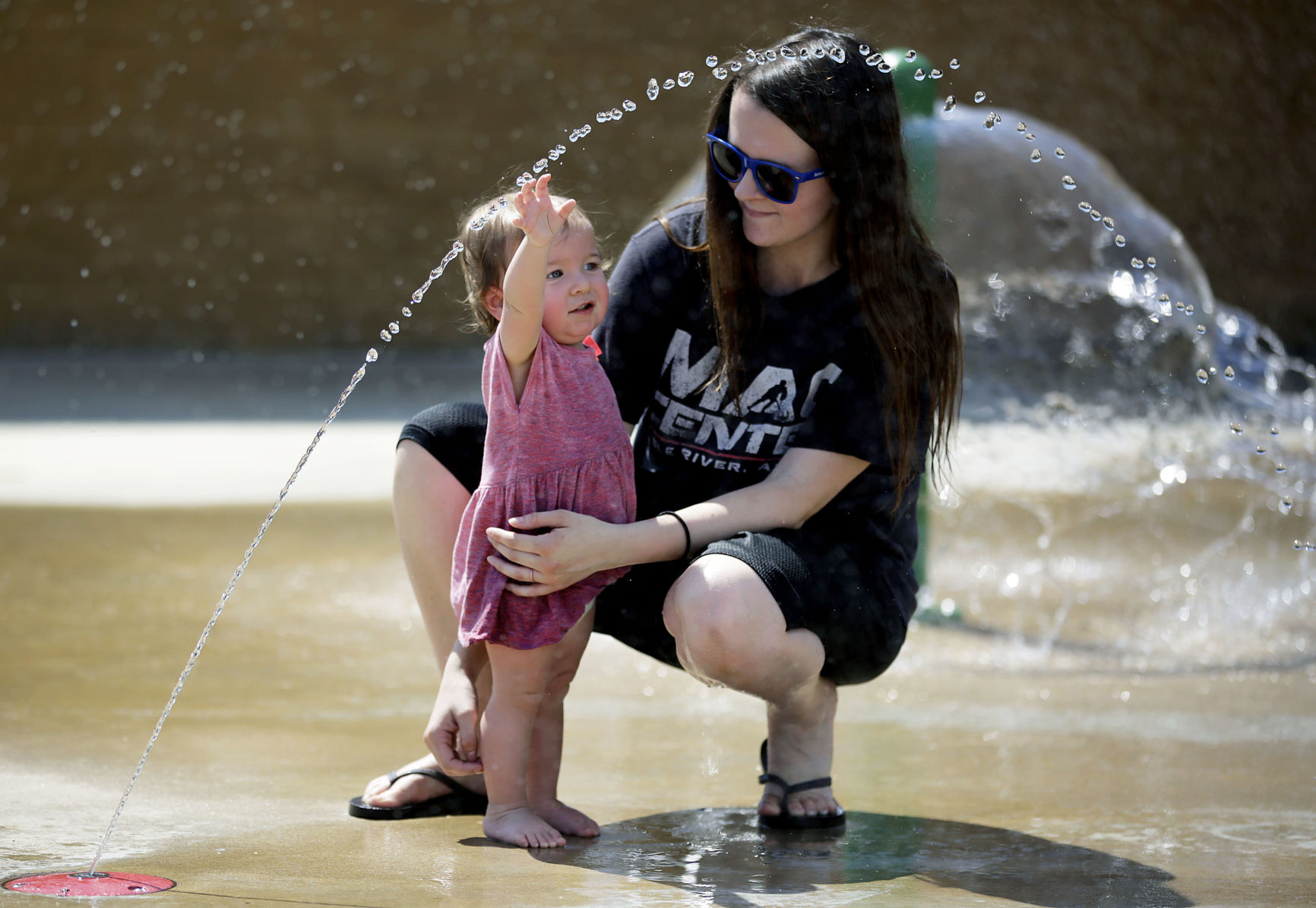 A splash pad at a local park